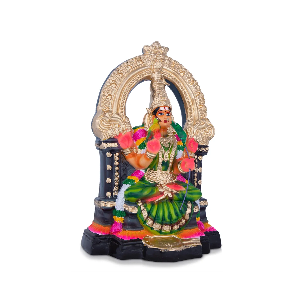 Kamatchi Amman Paper Mache Golu Bommai - 12 x 8 Inches | Giri Golu Doll/ Navaratri Golu Bomma/Gombe/Bommai - Image 3