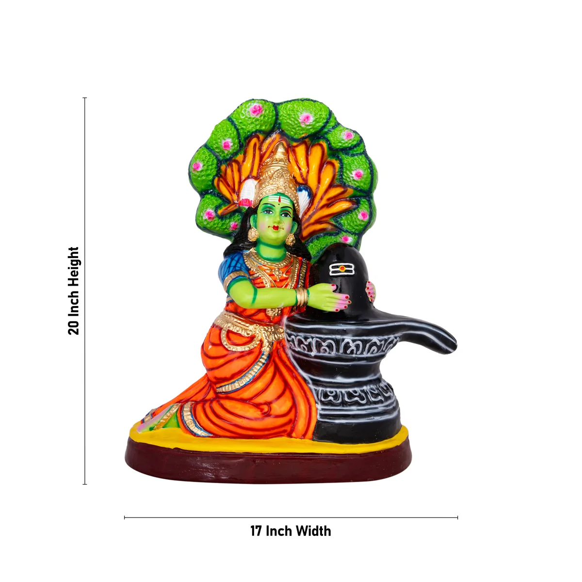 Kamba Nadi Paper Mache Golu Bommai - 20 X 17 Inches | Giri Golu Doll/ Navaratri Gombe/ Navratri Decor - Image 2