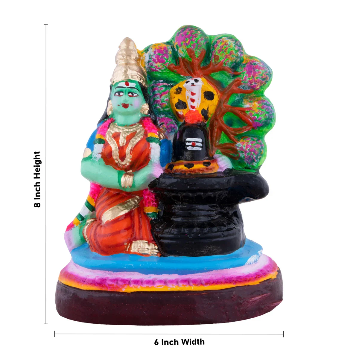 Kamba Nathi Clay Golu Bommai - 8 x 6 Inches | Giri Golu Doll/ Navaratri Golu Bomma/Gombe/Bommai - Image 5
