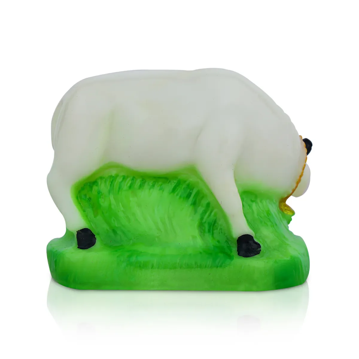 Kamdhenu Cow With Calf Idol With Base - 2 X 2.5 Inches | Resin Statue/ Cow Calf Idol For Home Decor - Image 5