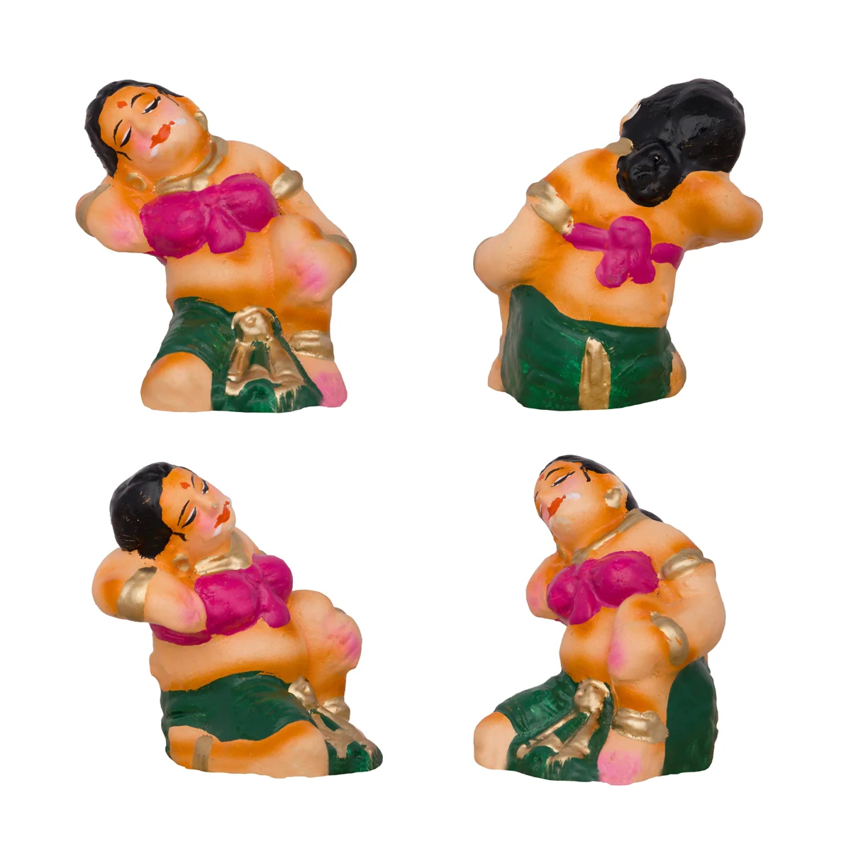 Kanaiyazhi Clay Golu Bommai Set - 9 x 7 Inches | Giri Golu Doll/ Navaratri Golu Bomma/Gombe/Bommai - Image 2