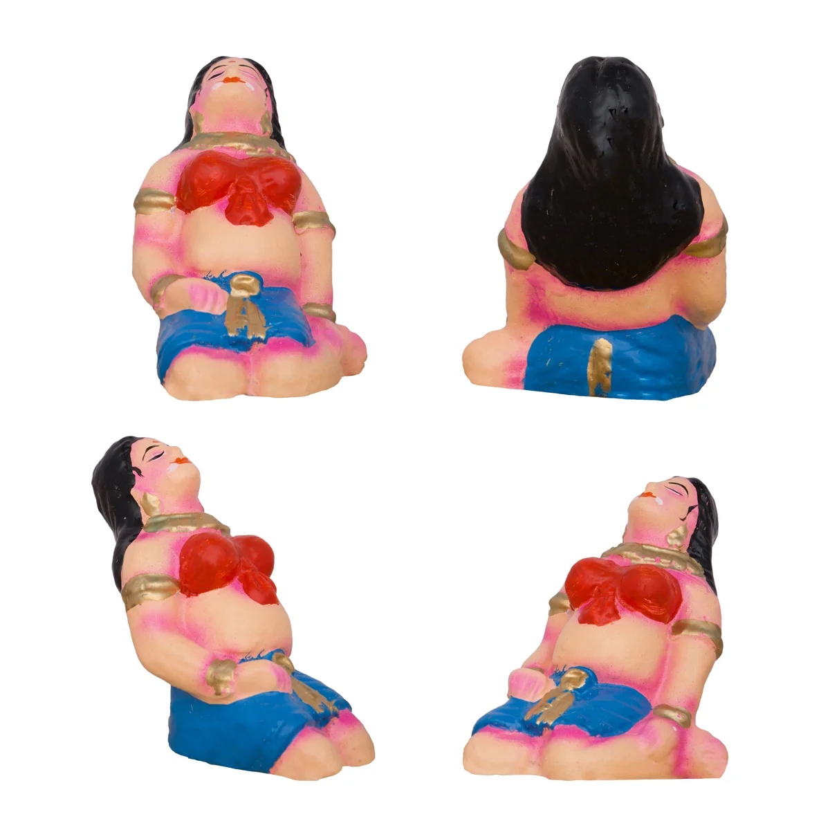 Kanaiyazhi Clay Golu Bommai Set - 9 x 7 Inches | Giri Golu Doll/ Navaratri Golu Bomma/Gombe/Bommai - Image 3