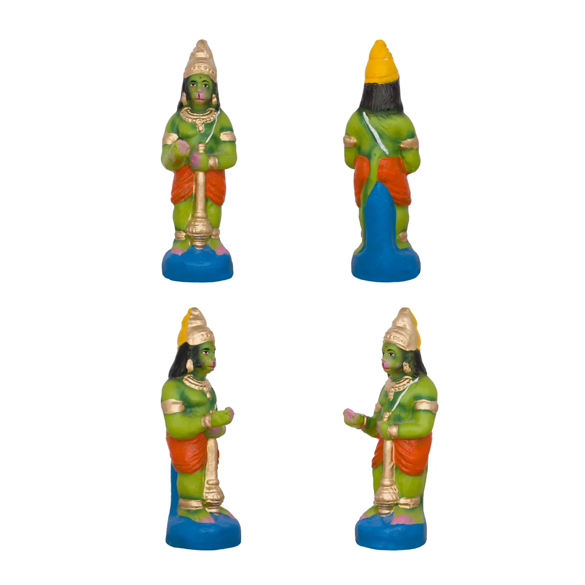 Kanaiyazhi Clay Golu Bommai Set - 9 x 7 Inches | Giri Golu Doll/ Navaratri Golu Bomma/Gombe/Bommai - Image 8