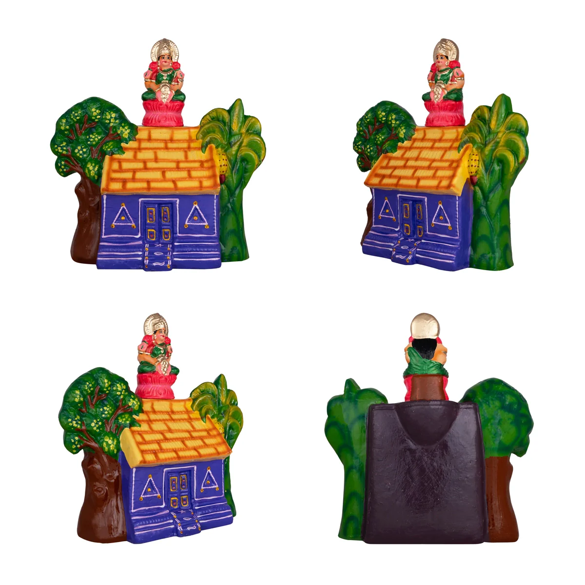 Kanakadhara Clay Golu Bommai Set - 12 X 12 Inches | Navaratri Golu Gombe/ Giri Golu Doll/ Navratri Decoration - Image 2