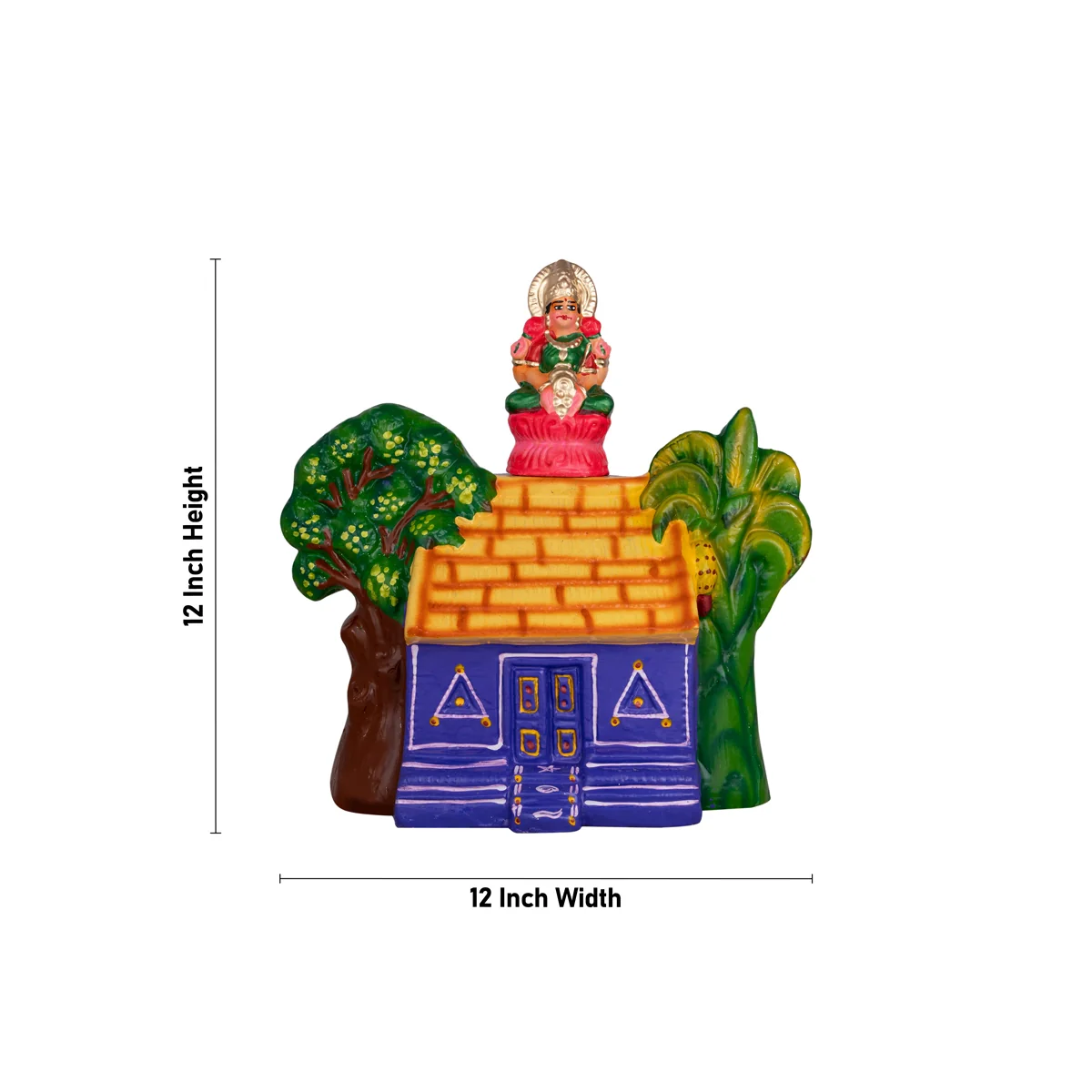 Kanakadhara Clay Golu Bommai Set - 12 X 12 Inches | Navaratri Golu Gombe/ Giri Golu Doll/ Navratri Decoration - Image 3