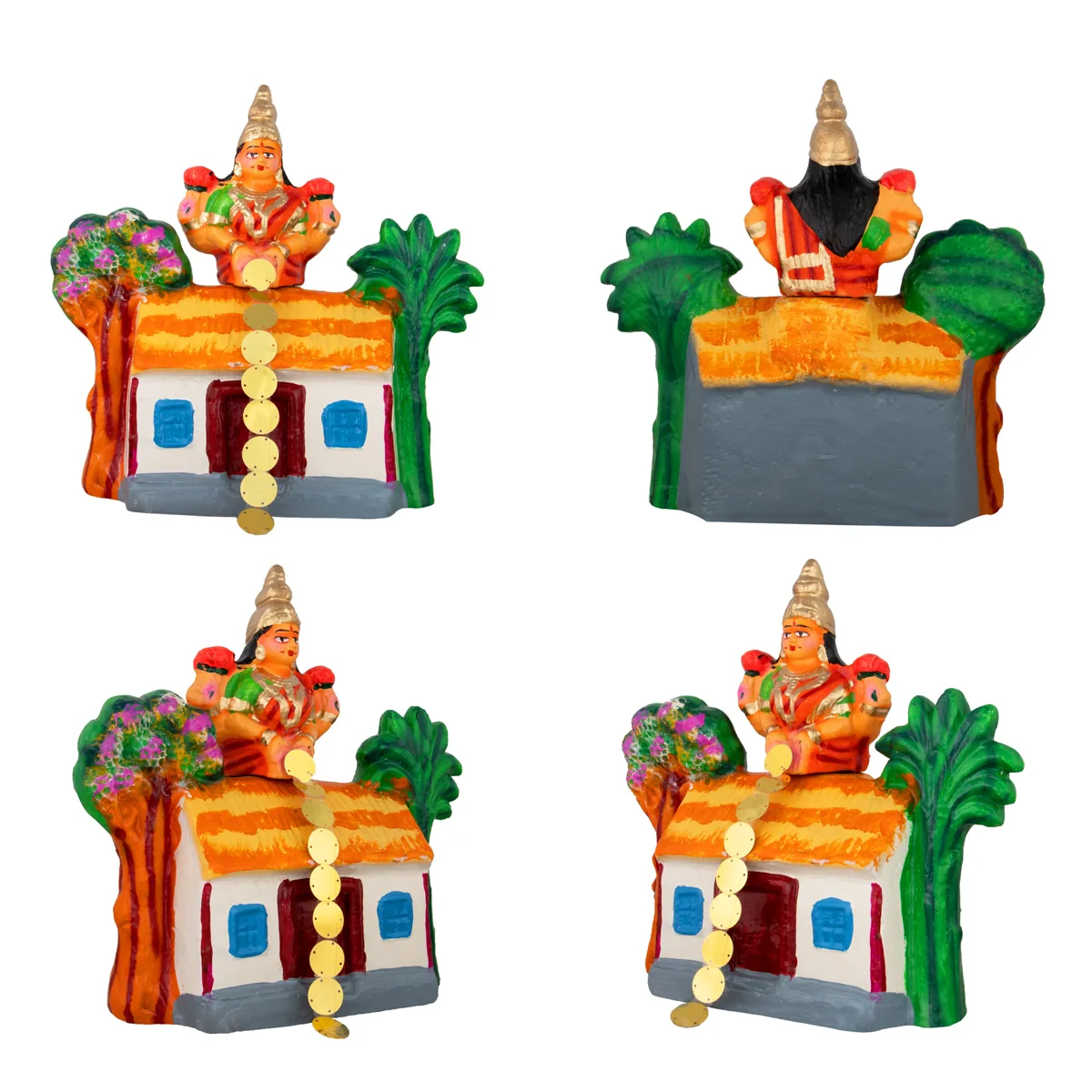 Kanakadhara Clay Golu Bommai Set - 7 x 10 Inches | Giri Golu Doll/ Navaratri Golu Bomma/Gombe/Bommai - Image 2