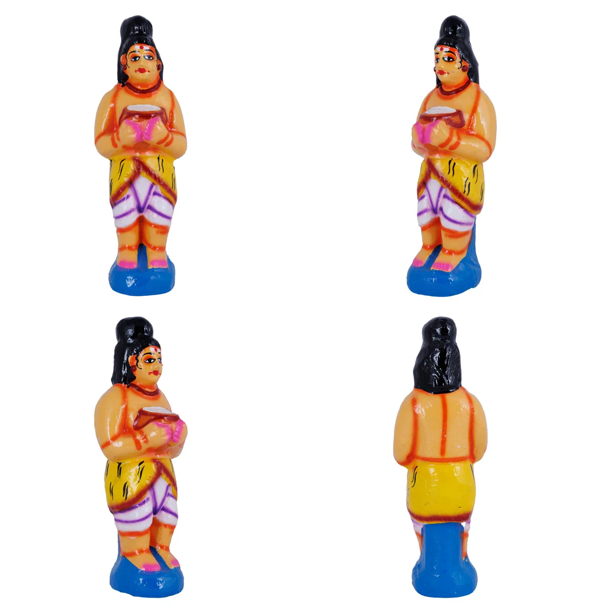 Kanakadhara Lakshmi Clay Golu Bommai Set - 11 X 10 Inches | Navaratri Gombe/ Giri Golu Doll/ Navratri Decor - Image 2
