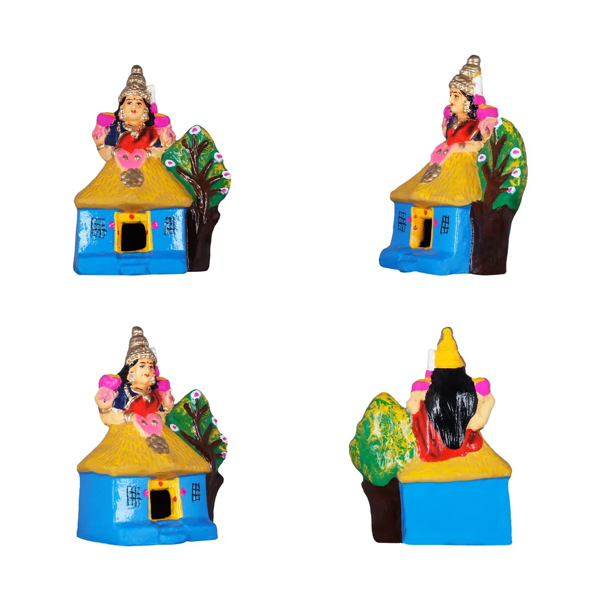 Kanakadhara Clay Golu Bommai Set - 9 x 7 Inches | Giri Golu Doll/ Navaratri Golu Bomma/Gombe/Bommai - Image 2