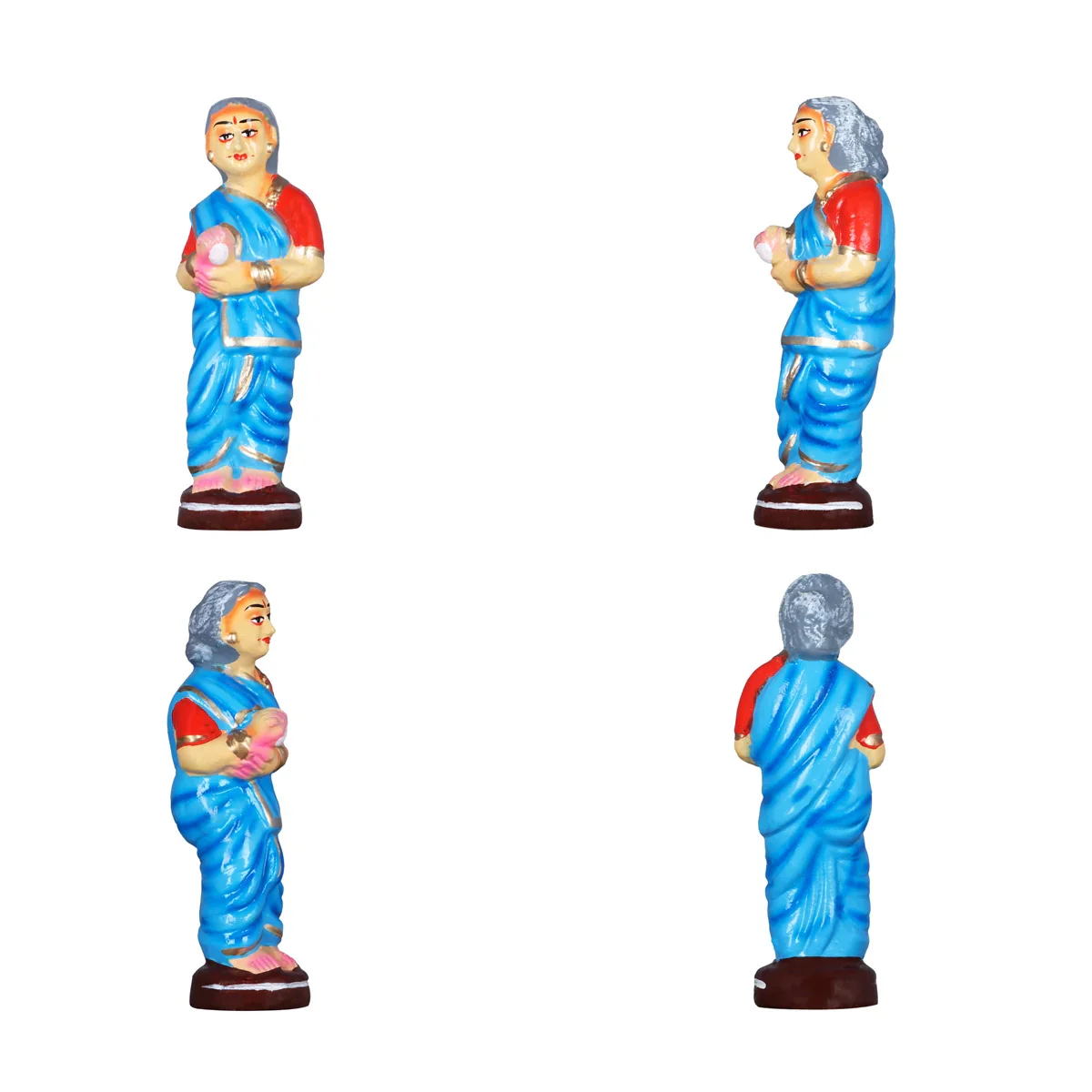 Kanakadhara Clay Golu Bommai Set - 9 x 7 Inches | Giri Golu Doll/ Navaratri Golu Bomma/Gombe/Bommai - Image 3