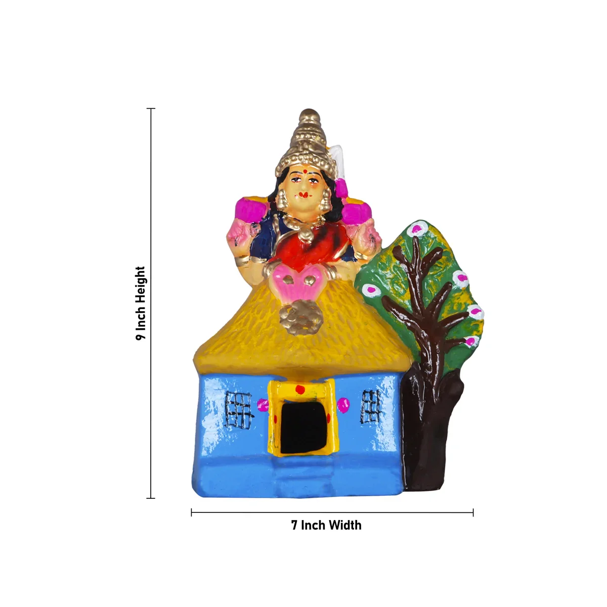Kanakadhara Clay Golu Bommai Set - 9 x 7 Inches | Giri Golu Doll/ Navaratri Golu Bomma/Gombe/Bommai - Image 5