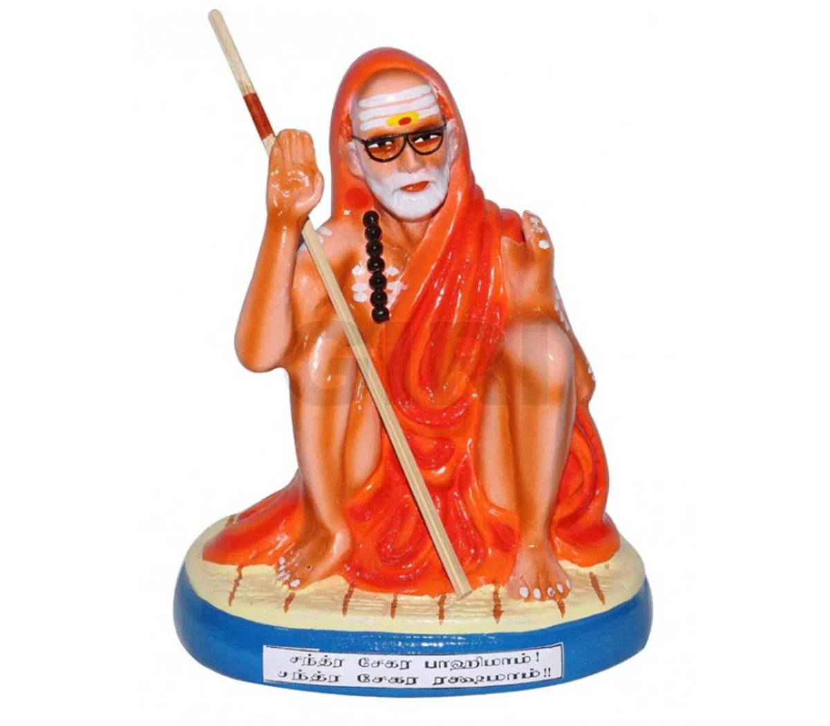 Kanchi Maha Periyava Paper Mache Golu Bommai - 8 x 5 Inches | Giri Golu Doll/ Navaratri Golu Bomma/Gombe/Bommai - Image 2