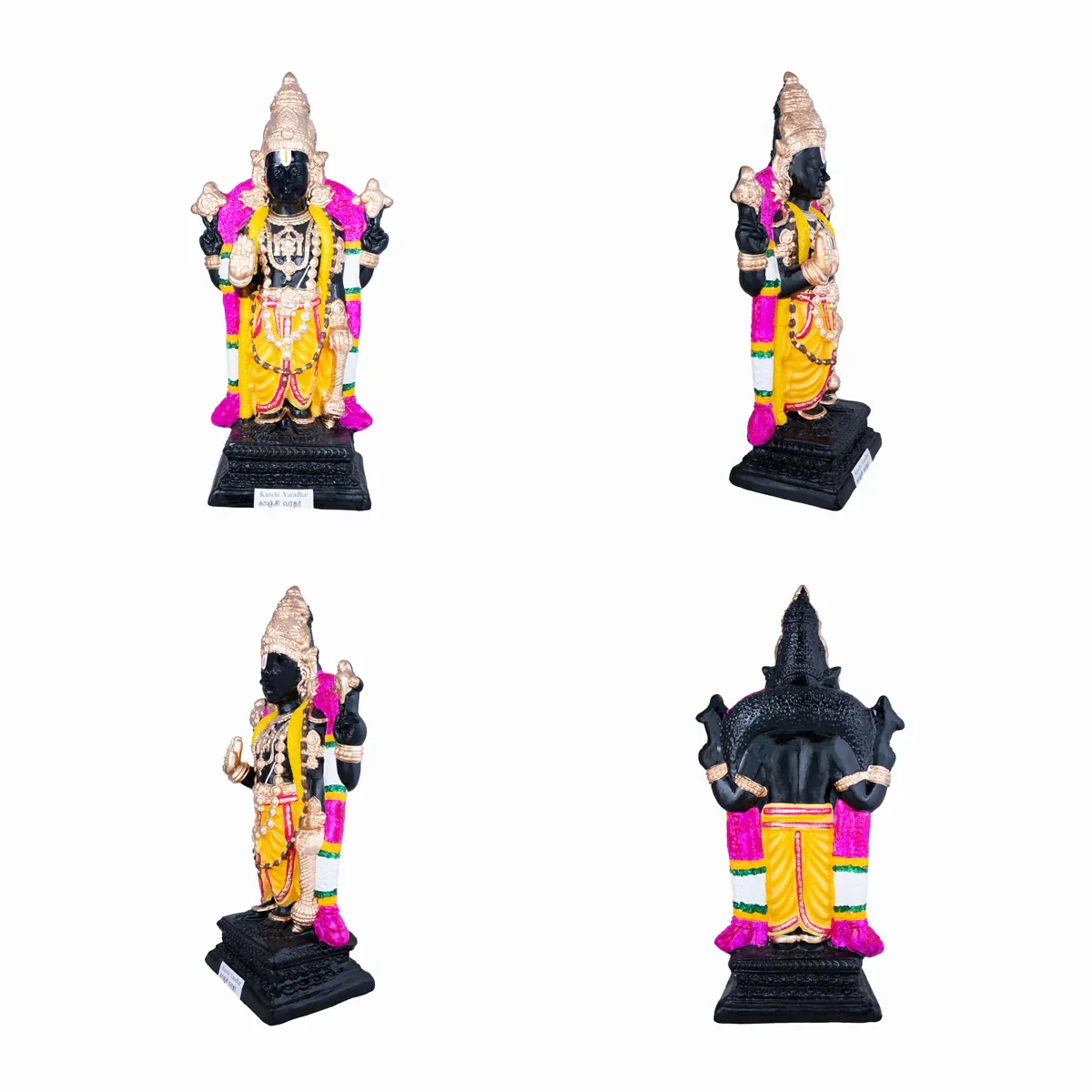 Kanchi Varadharaja Perumal Thayar Paper Mache Golu Bommai Pair - 26 x 12 Inches | Giri Golu Doll - Image 3