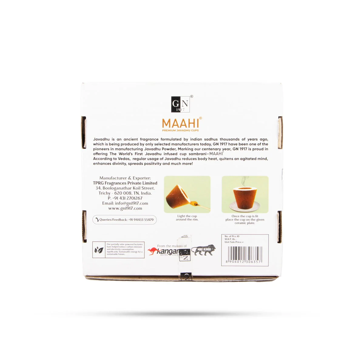 Kangaroo Maahi Premium Javadhu Cups - 10 Pcs | Sambrani Cup/ Dhoop Cup/ Loban Cups/ Guggal Dhoop For Pooja - Image 2