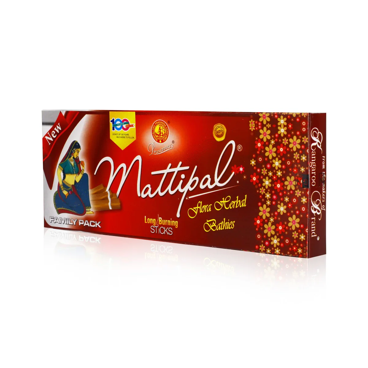 Kangaroo Mattipal Flora Herbal Agarbathies - 40 Pcs | Long Burning Sticks/ Incense Sticks for Pooja - Image 2