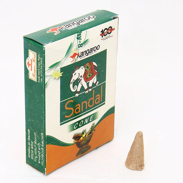 Kangaroo Sandal Cone - 20 Pcs | Chandan Incense Cone/ Dhoop Cone/ Sambrani Cone for Pooja - Image 2