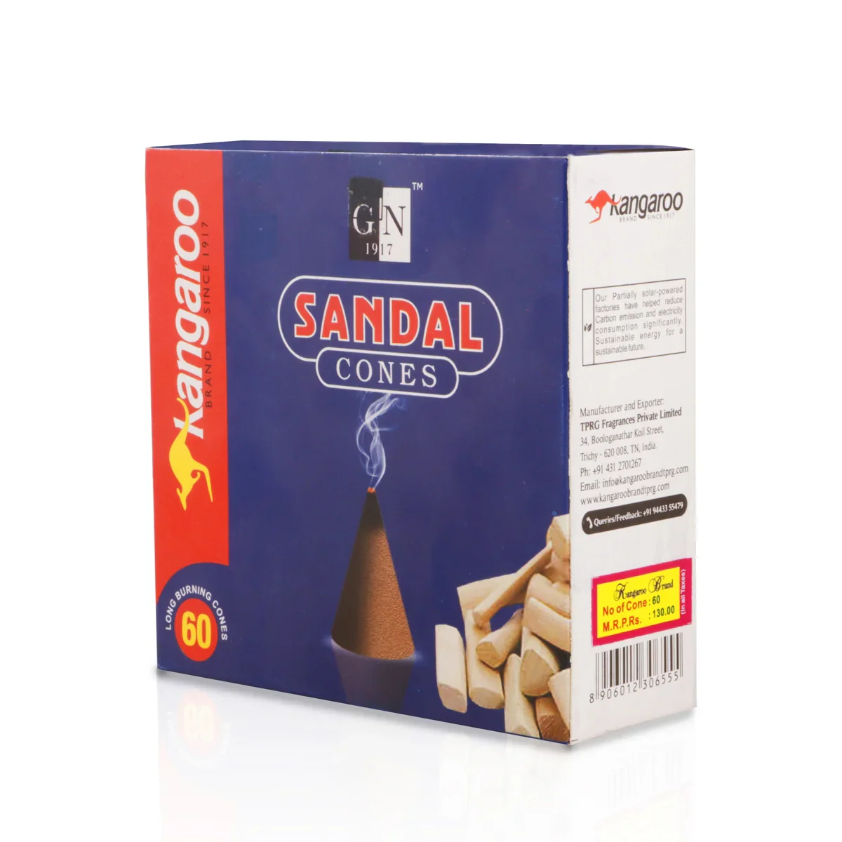 Kangaroo Sandal Cone - 60 Pcs | Chandan Dhoop/ Loban/ Guggal/ Sambrani for Pooja - Image 2