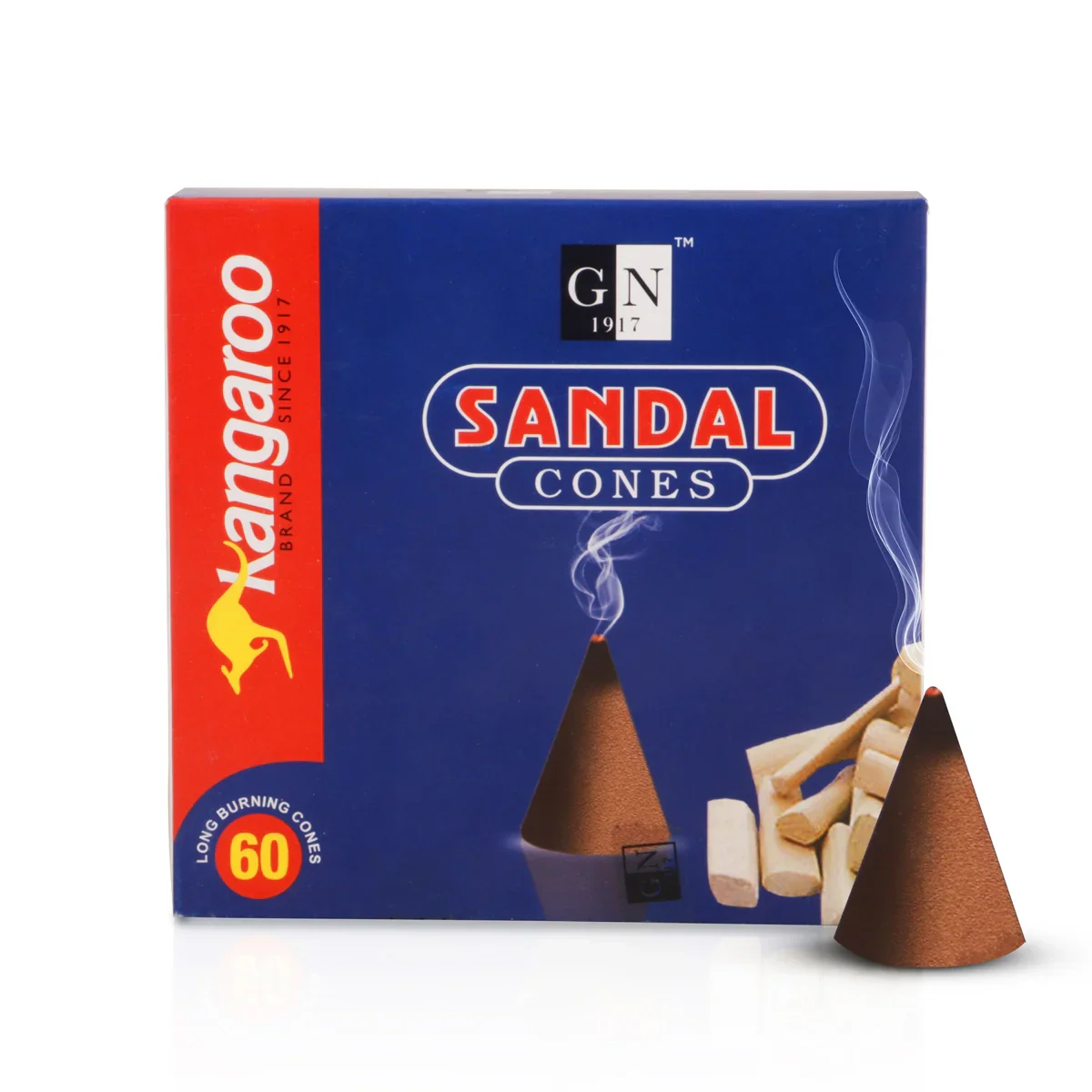 Kangaroo Sandal Cone - 60 Pcs | Chandan Dhoop/ Loban/ Guggal/ Sambrani for Pooja - Image 4