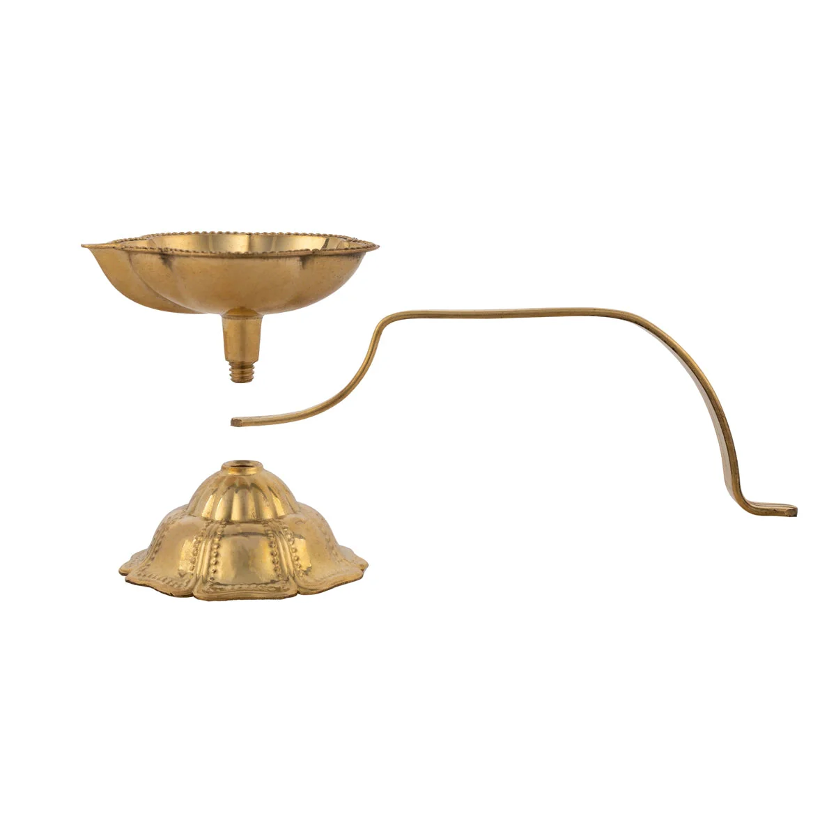 Kapoor Dhani With Handle - 2 X 2.5 Inches | Brass Camphor Burner/ Aarti Spoon/ Brass Arti For Pooja - Image 2