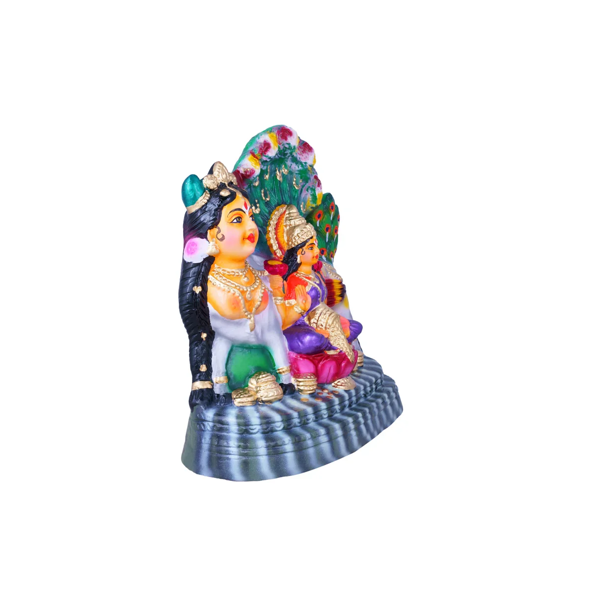 Karpaga Virutcham Kamadhenu Paper Mache Golu Bommai - 16 x 12 Inches | Giri Golu Doll/ Navaratri Golu Bomma - Image 2