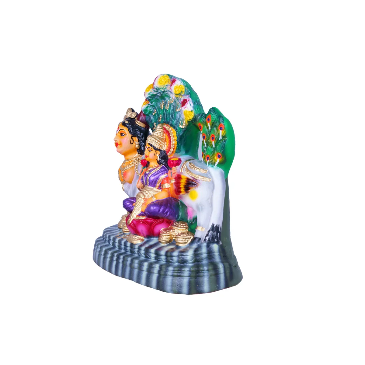 Karpaga Virutcham Kamadhenu Paper Mache Golu Bommai - 16 x 12 Inches | Giri Golu Doll/ Navaratri Golu Bomma - Image 3