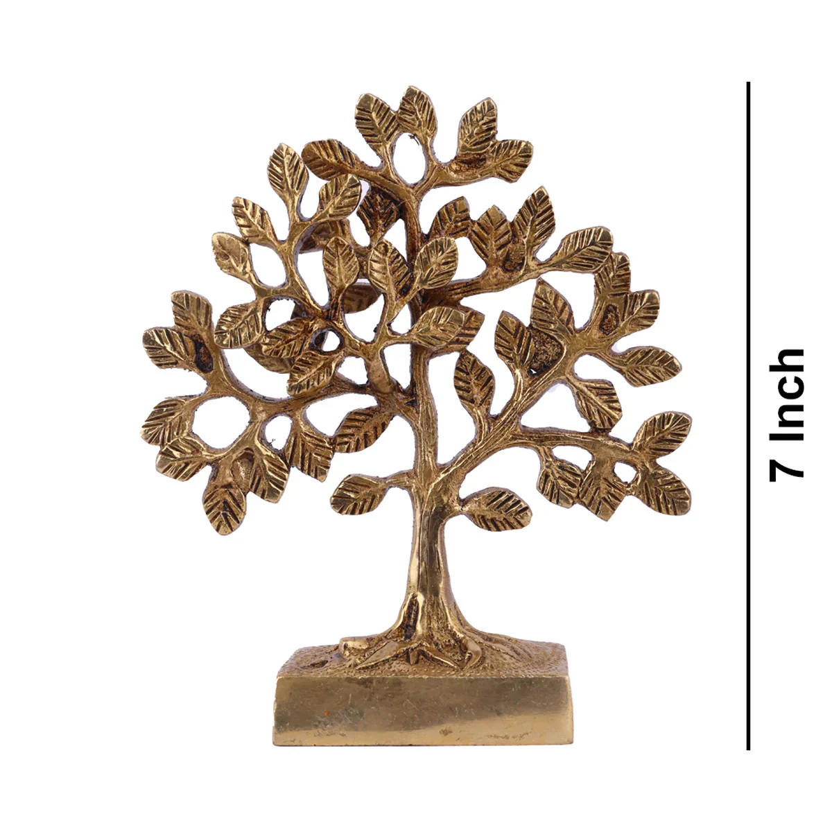 Karpaga Vriksham Tree - 7 Inches | Antique Brass Statue/ Karpaga Vruksham Tree for Pooja/ 700 Gms Approx - Image 3