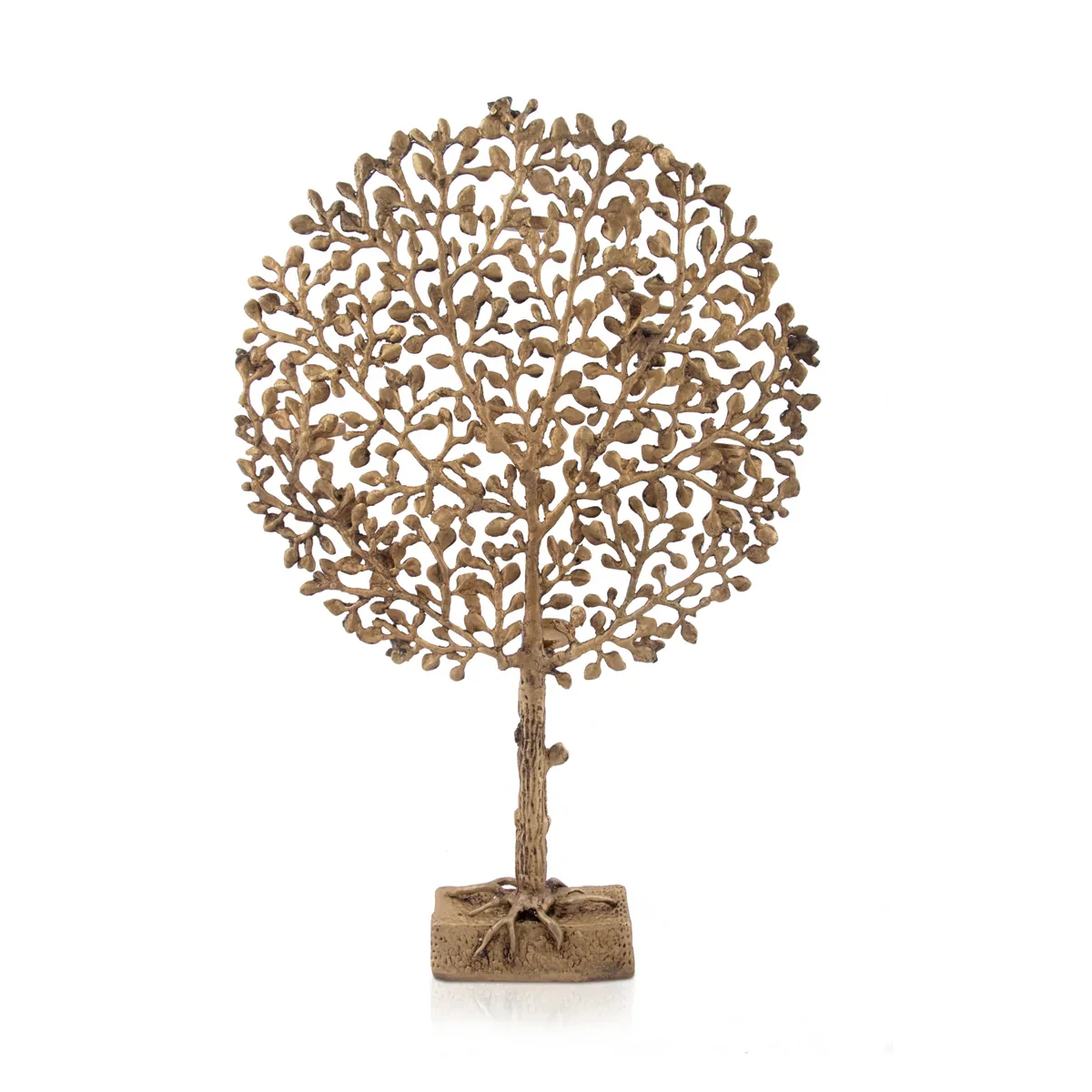 Karpaga Vriksham Tree with Deepam - 22 Inches | Antique Brass Statue/ Karpaga Vruksham Tree for Pooja/ 4.200 Kgs Approx - Image 4