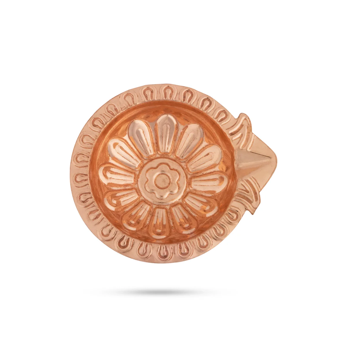 Kartik Deepam - 0.5 x 2.25 Inches | Copper Agal Lamp/ Designed Karthik Deepam for Pooja/ 4 Gms Approx - Image 2
