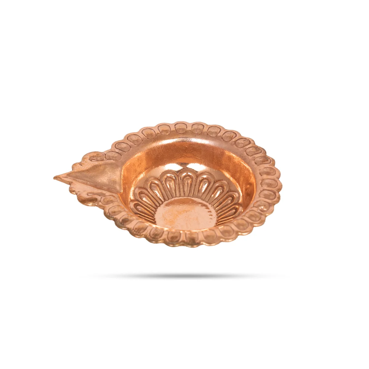 Kartik Deepam - 0.5 x 2 Inches | Copper Agal Vilakku Deepam/ Designed Karthik Deepam/ Lakshmi Vilakku for Pooja - Image 3