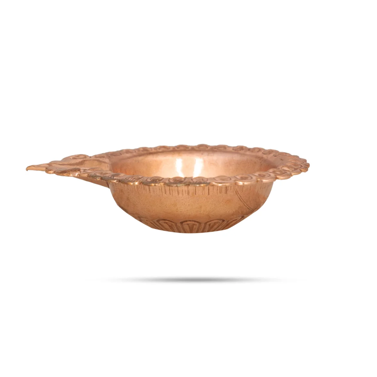 Kartik Deepam - 0.5 x 2 Inches | Copper Agal Vilakku Deepam/ Designed Karthik Deepam/ Lakshmi Vilakku for Pooja - Image 4