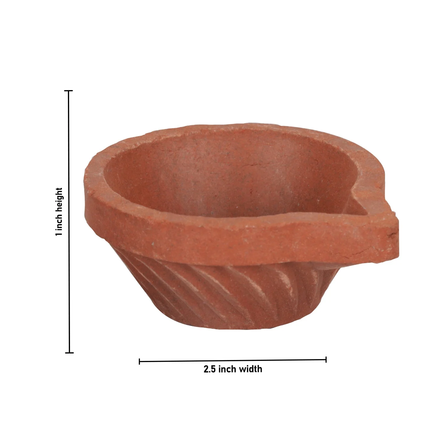 Kartik Deepam Set - 1 X 2.5 Inches | 6 Pcs/ Clay Karthik Deepam/ Agal Vilakku Deepam For Pooja & Festival Decor - Image 4