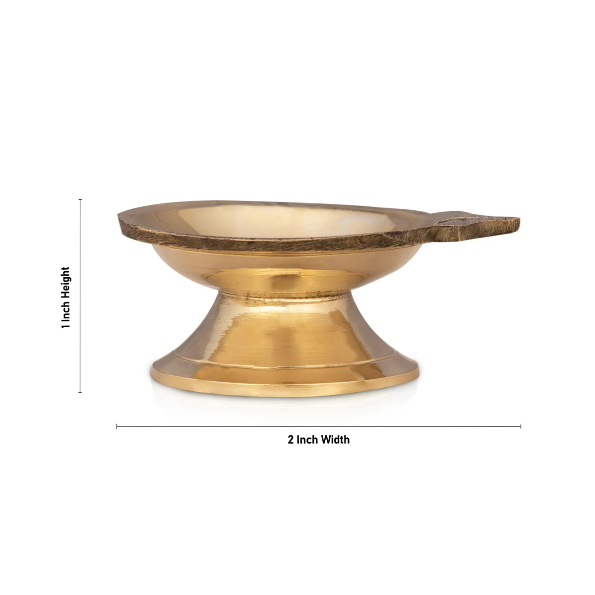 Kartik Deepam With Base - 1 x 2 Inches | Brass Lamp/ Agal Vilakku Deepam/ Karthik Deepam for Home - Image 4
