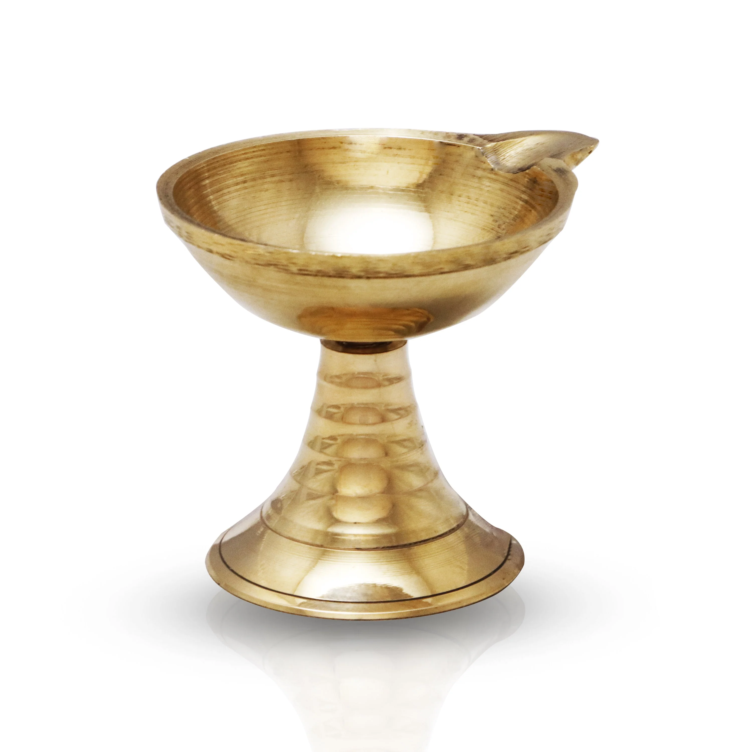 Kartik Deepam With Base- 2 X 1.75 Inches | Agal Vilakku Deepam/ Karthik Deepam/Brass Lamp For Festival Lighting - Image 2