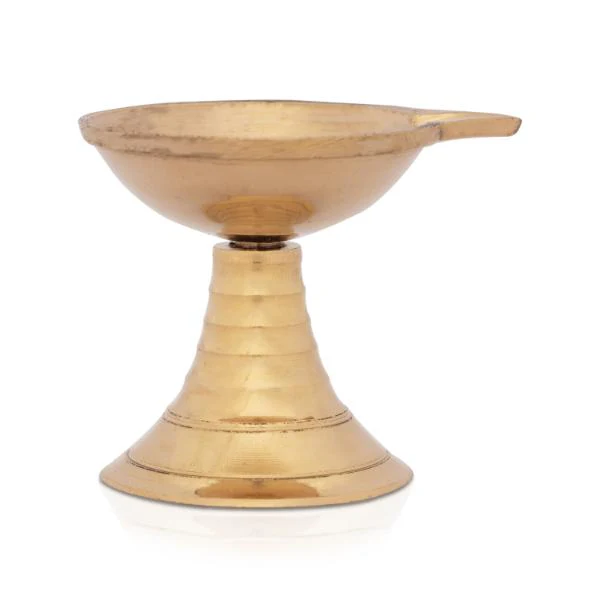 Kartik Deepam With Base - 2 X 2 Inches | Agal Vilakku Deepam/ Karthik Deepam/ Brass Lamp For Festival Lighting - Image 3