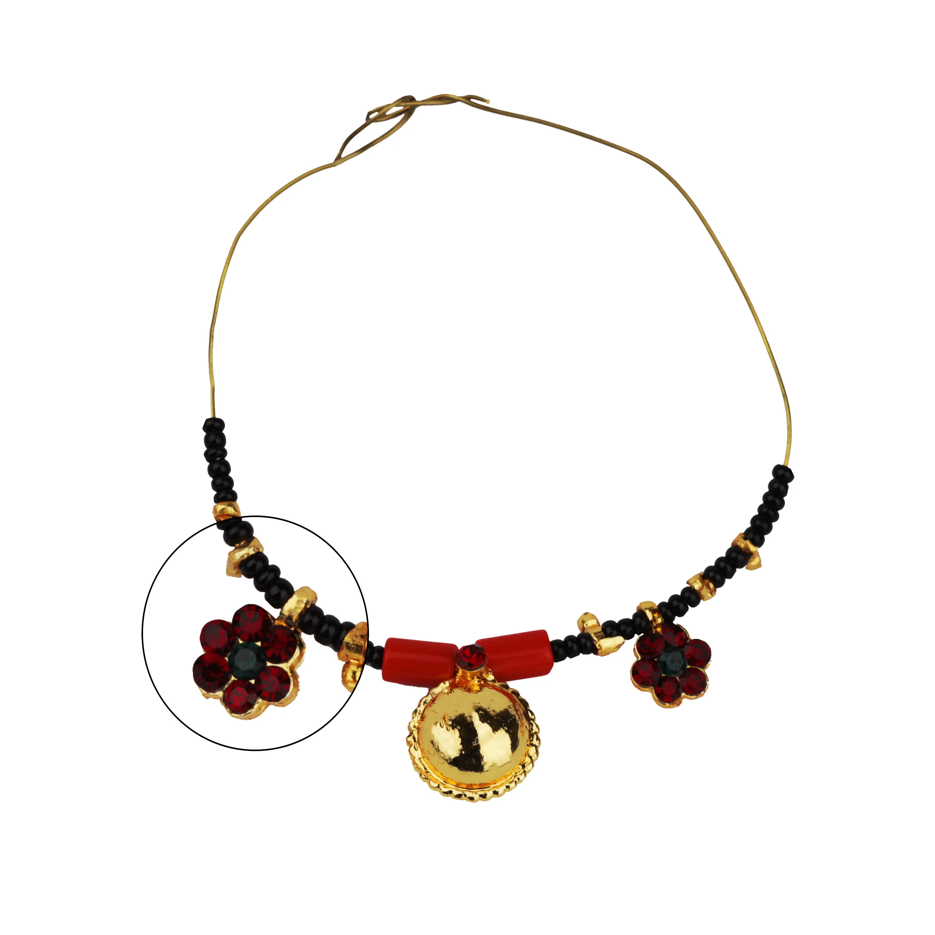 Karugamani - 1.5 Inch | Mangalsutra/ Black Mangal Sutra/ Jewellery for Deity - Image 2