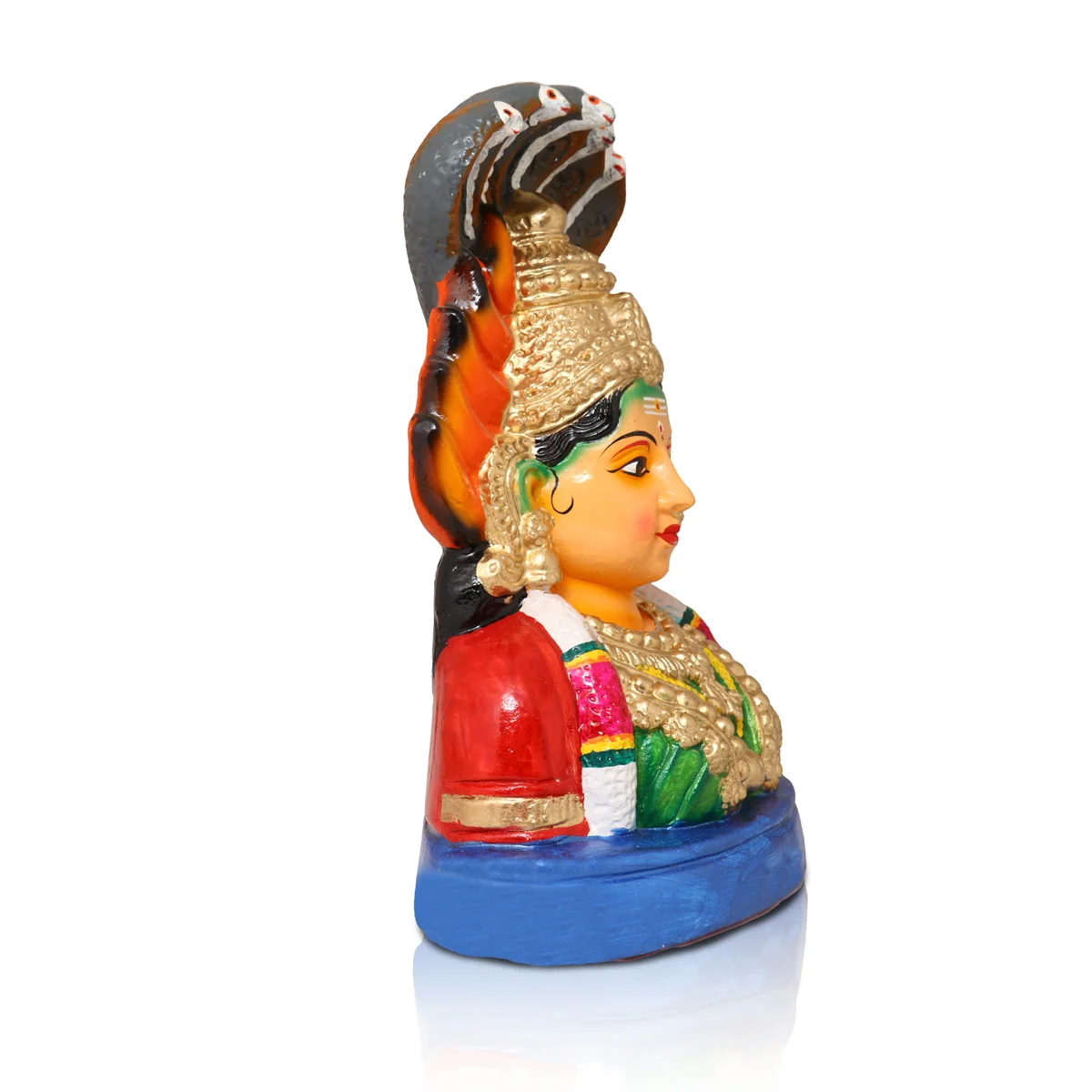 Karumari Amman Clay Golu Bommai - 14 x 10 Inches | Giri Golu Doll/ Navaratri Golu Bomma/Gombe/Bommai - Image 2