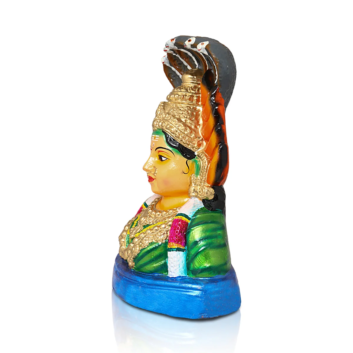 Karumari Amman Clay Golu Bommai - 14 x 10 Inches | Giri Golu Doll/ Navaratri Golu Bomma/Gombe/Bommai - Image 3