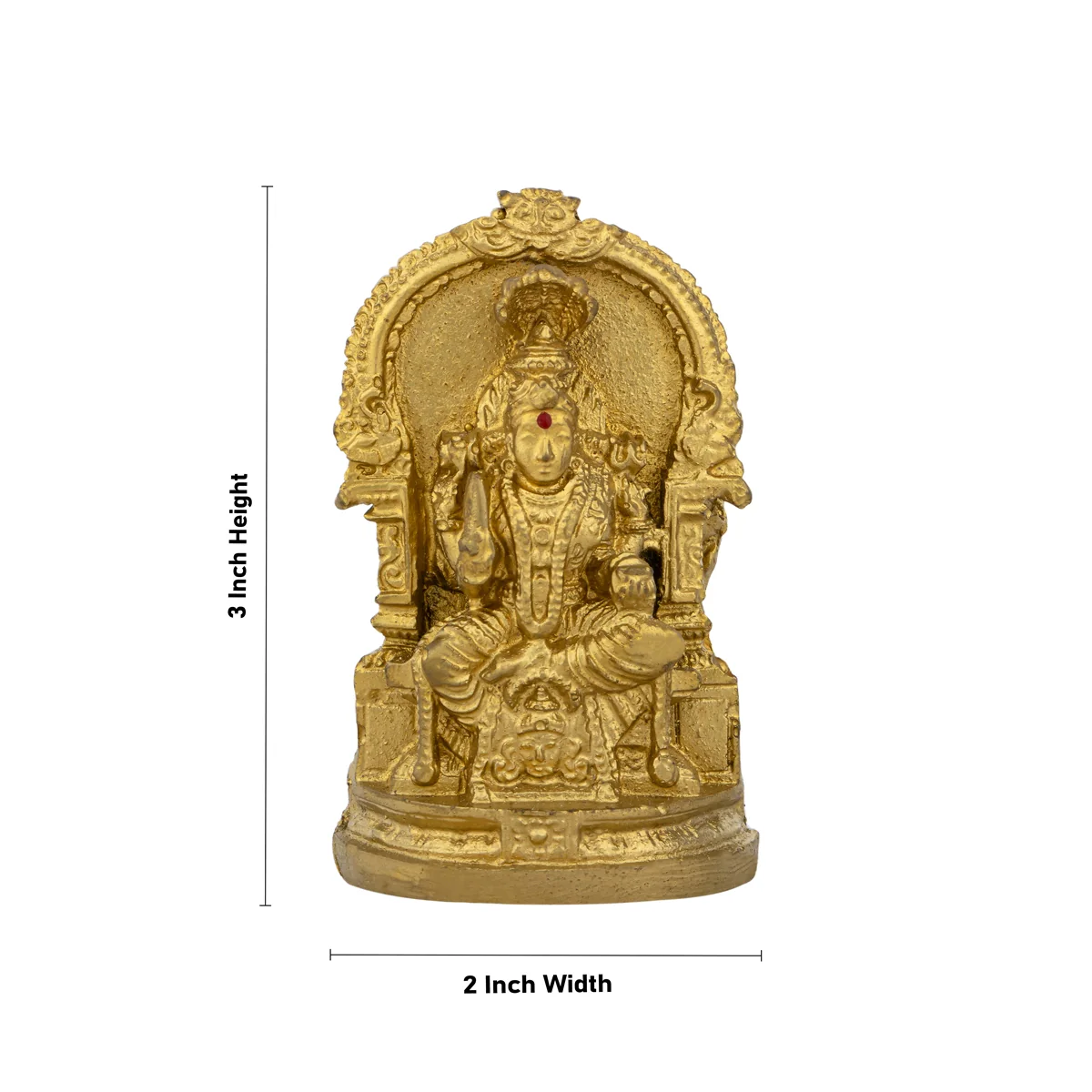 Karumari Amman Statue - 3 x 2 Inches | Resin Statue/ Karumari Amman Murti for Pooja - Image 4