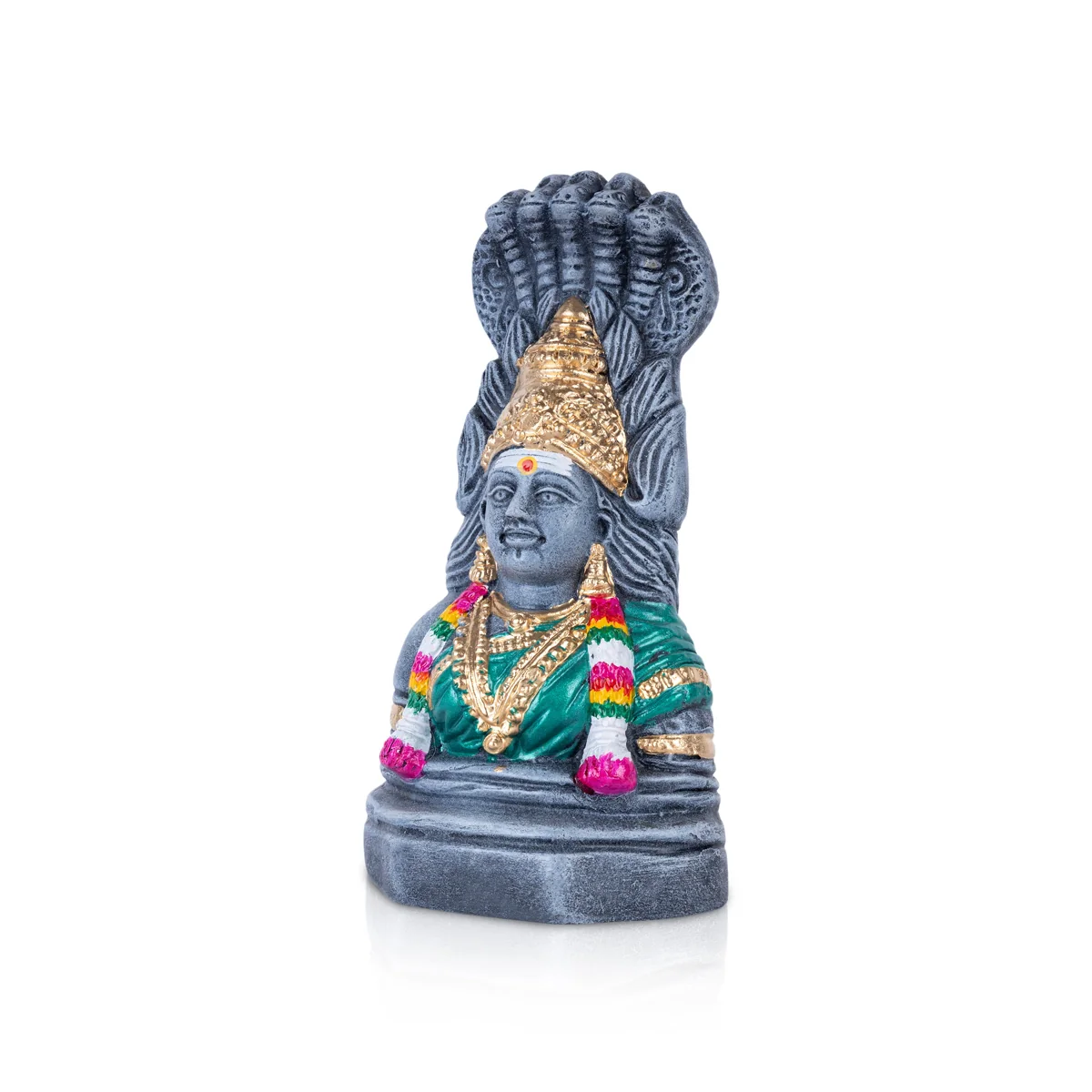 Karumariamman Statue Clay Golu Bommai - 9 X 4.75 Inches | Navaratri Golu Gombe/ Giri Golu Doll/ Navratri Decor - Image 2