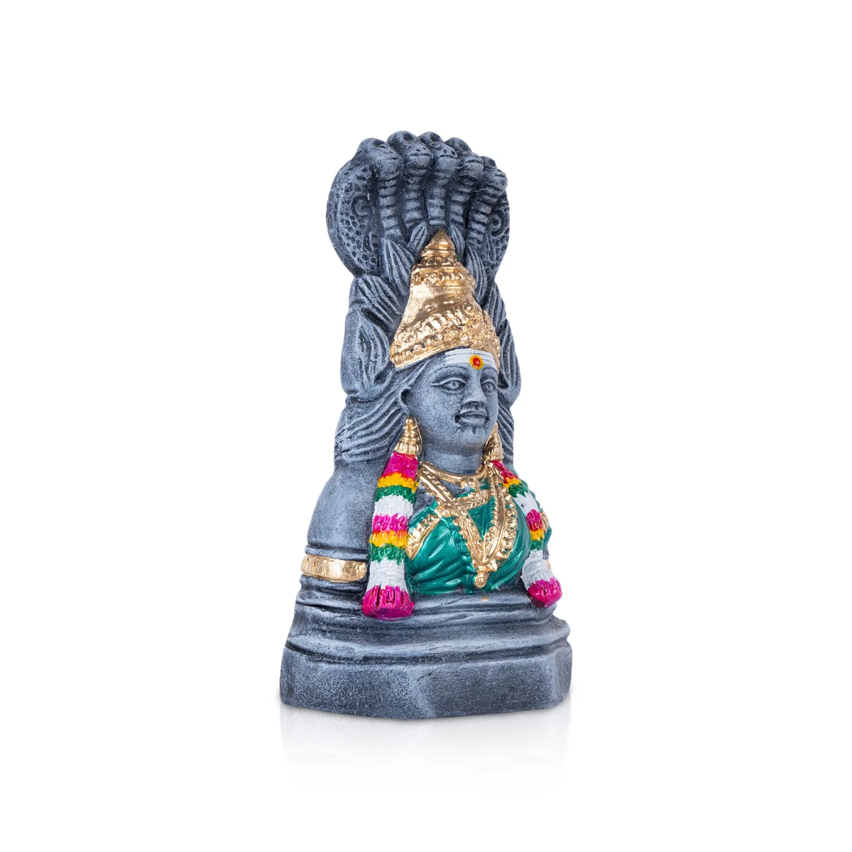 Karumariamman Statue Clay Golu Bommai - 9 X 4.75 Inches | Navaratri Golu Gombe/ Giri Golu Doll/ Navratri Decor - Image 3
