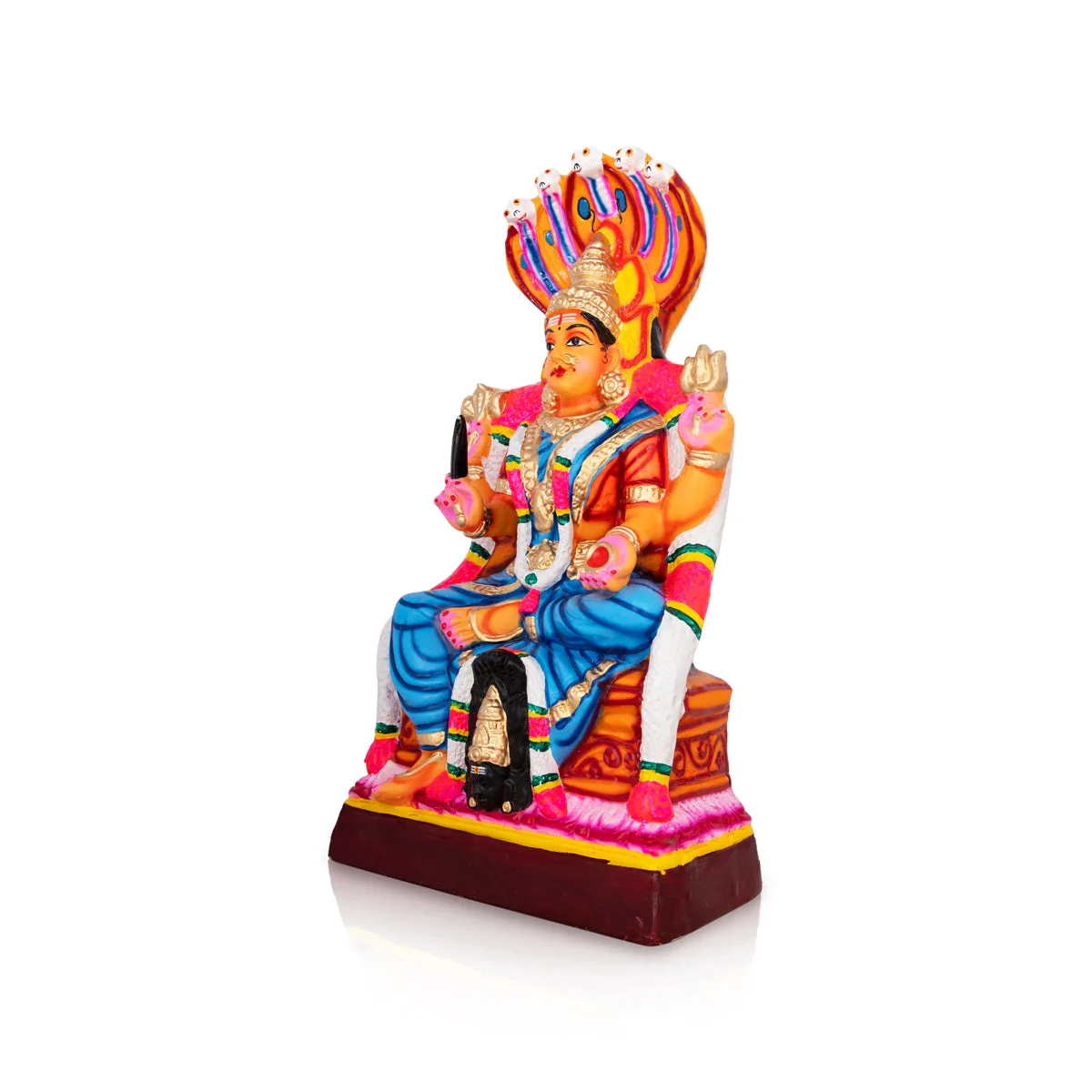 Karumariamman Statue Paper Mache Golu Bommai- 16 X 8.5 Inches | Navaratri Gombe/ Giri Golu Doll/Navratri Decor - Image 2