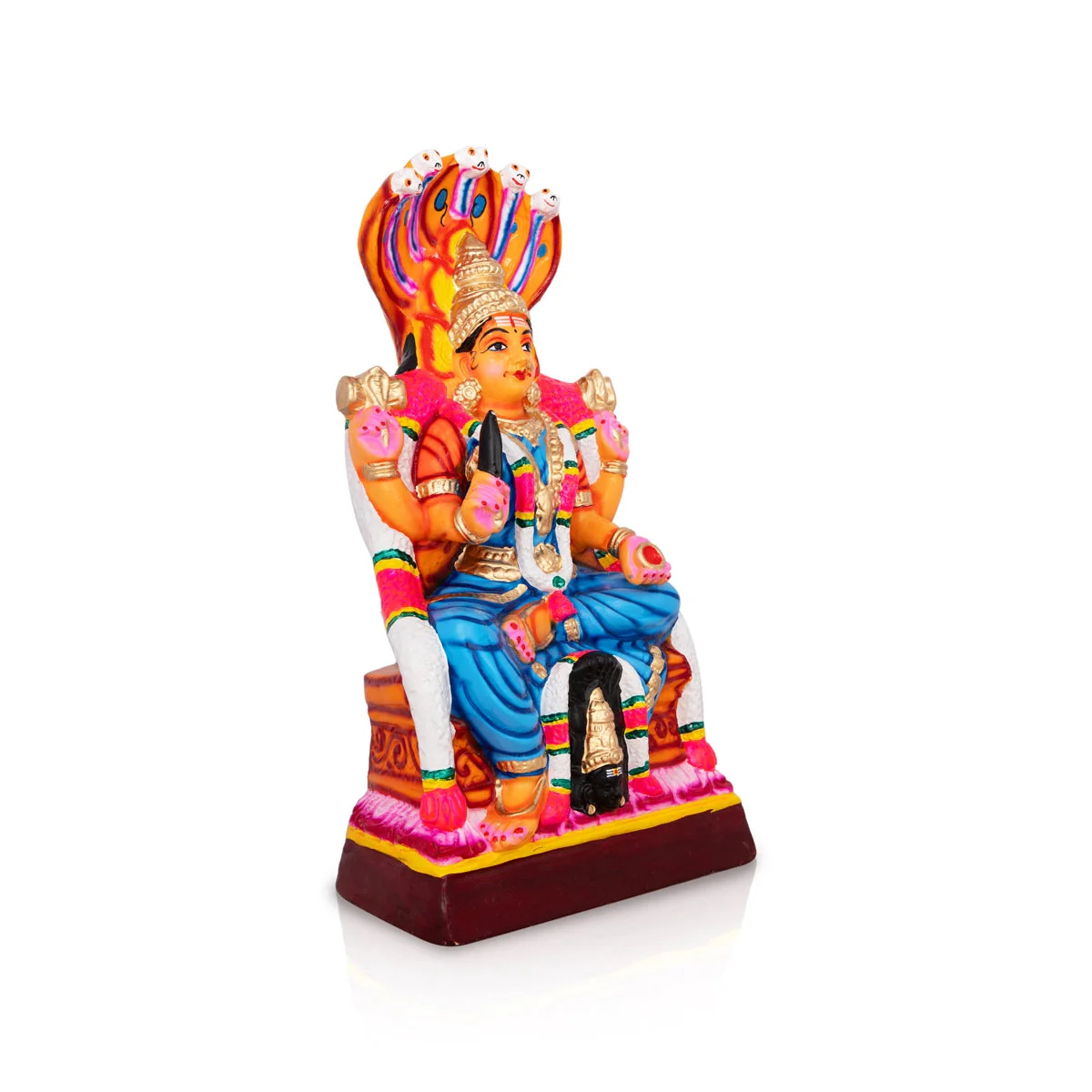 Karumariamman Statue Paper Mache Golu Bommai- 16 X 8.5 Inches | Navaratri Gombe/ Giri Golu Doll/Navratri Decor - Image 3