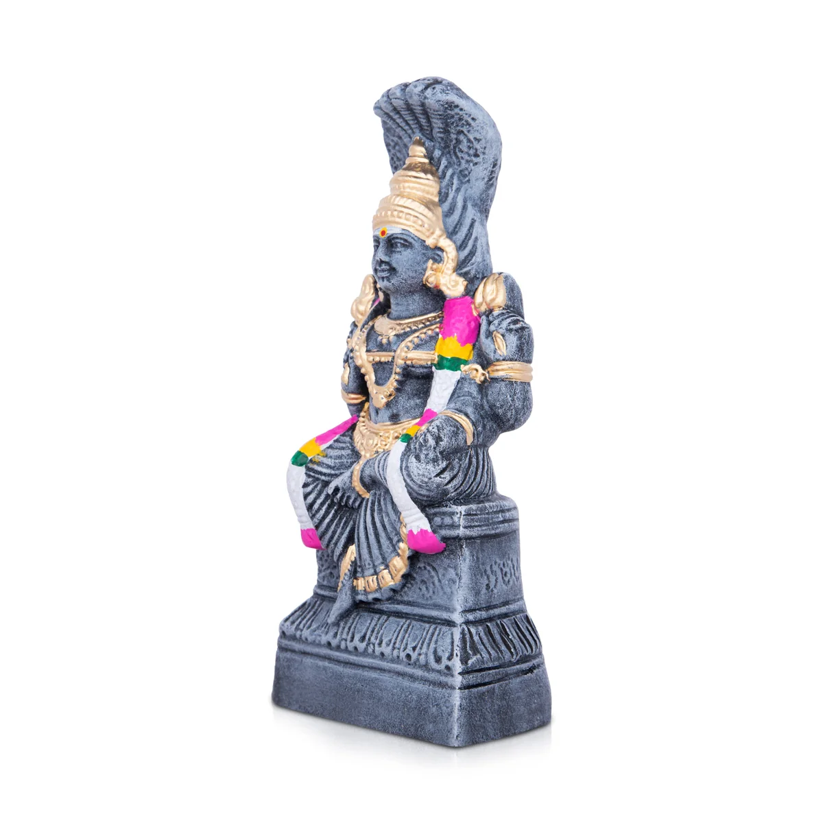 Karumariyamman Clay Golu Bommai - 10 x 5 Inches | Giri Golu Doll/ Navaratri Golu Bomma/Gombe/Bommai - Image 2