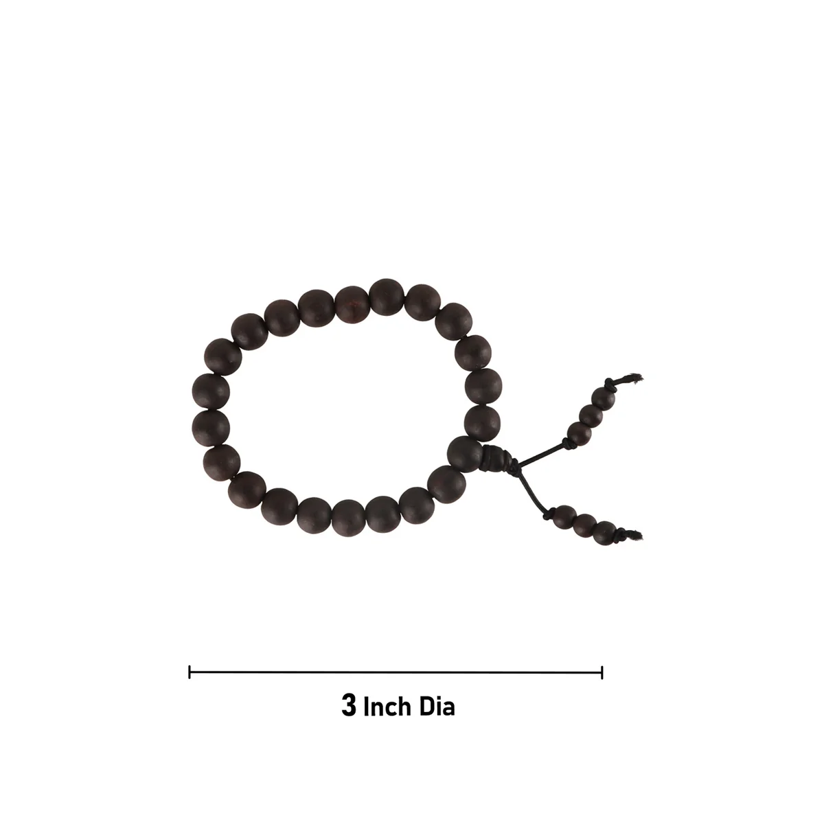 Karungali Bracelet - 3 Inches | 10 mm/ Ebony Bracelet/ Ebony Wood Bracelet for Men & Women - Image 2