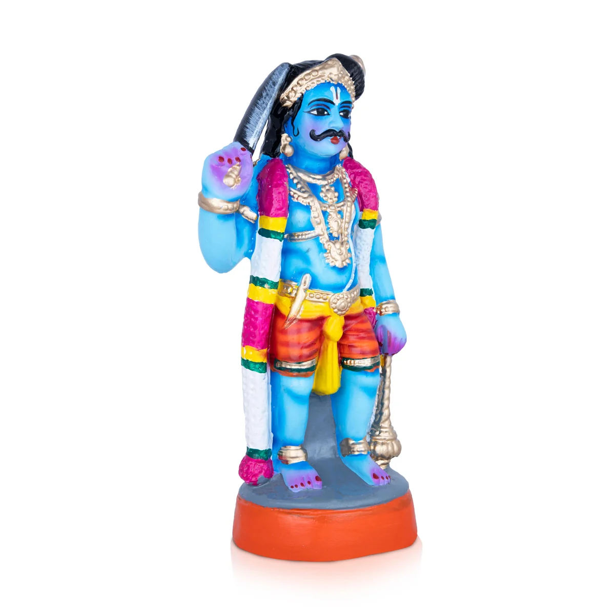 Karuppanna Swamy Paper Mache Golu Bommai - 12 x 5 Inches | Giri Golu Doll/ Navaratri Golu Bomma/Gombe/Bommai - Image 2