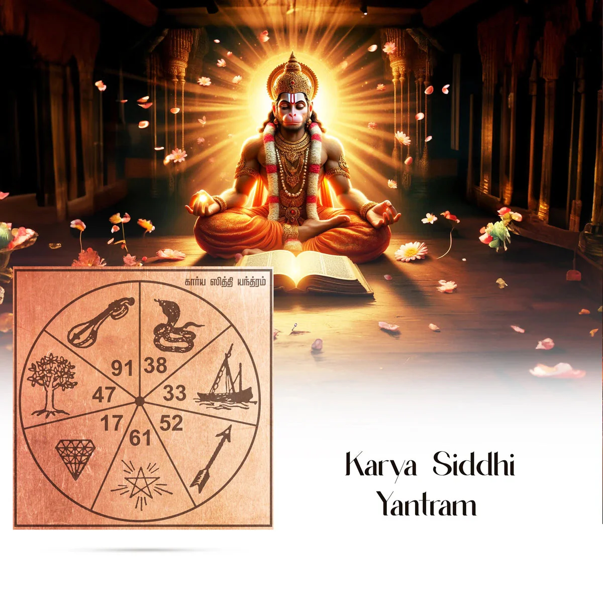 Karya Siddhi Yantra - 4 x 4 Inches | Tamil Sarva Siddhi Yantra/ Copper Yantra for Pooja - Image 4