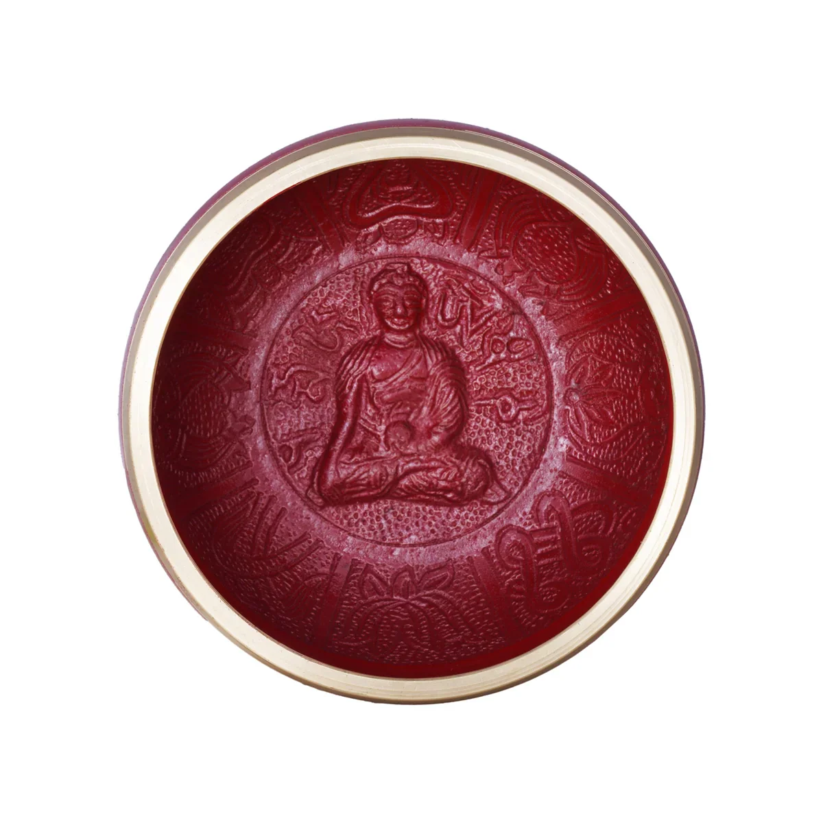 Kasa Om Bowl Enamel with Stick - 2 x 4.8 Inches | Singing Bowl/ Bronze Bowl/ 720 Gms Approx - Image 2
