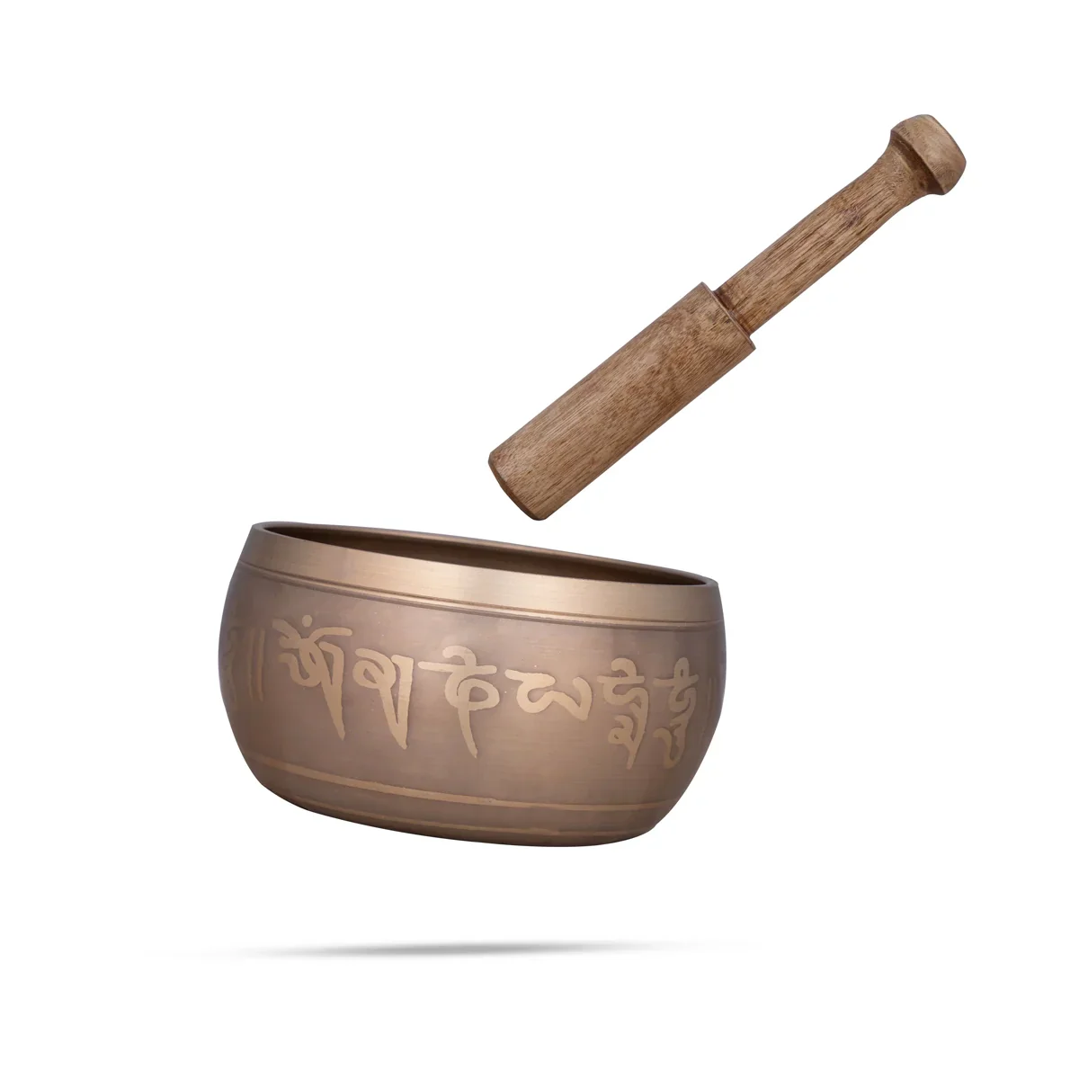 Kasa Om Bowl Enamel with Stick - 2 x 4 Inches | Singing Bowl/ Bronze Bowl/ 520 Gms Approx - Image 4