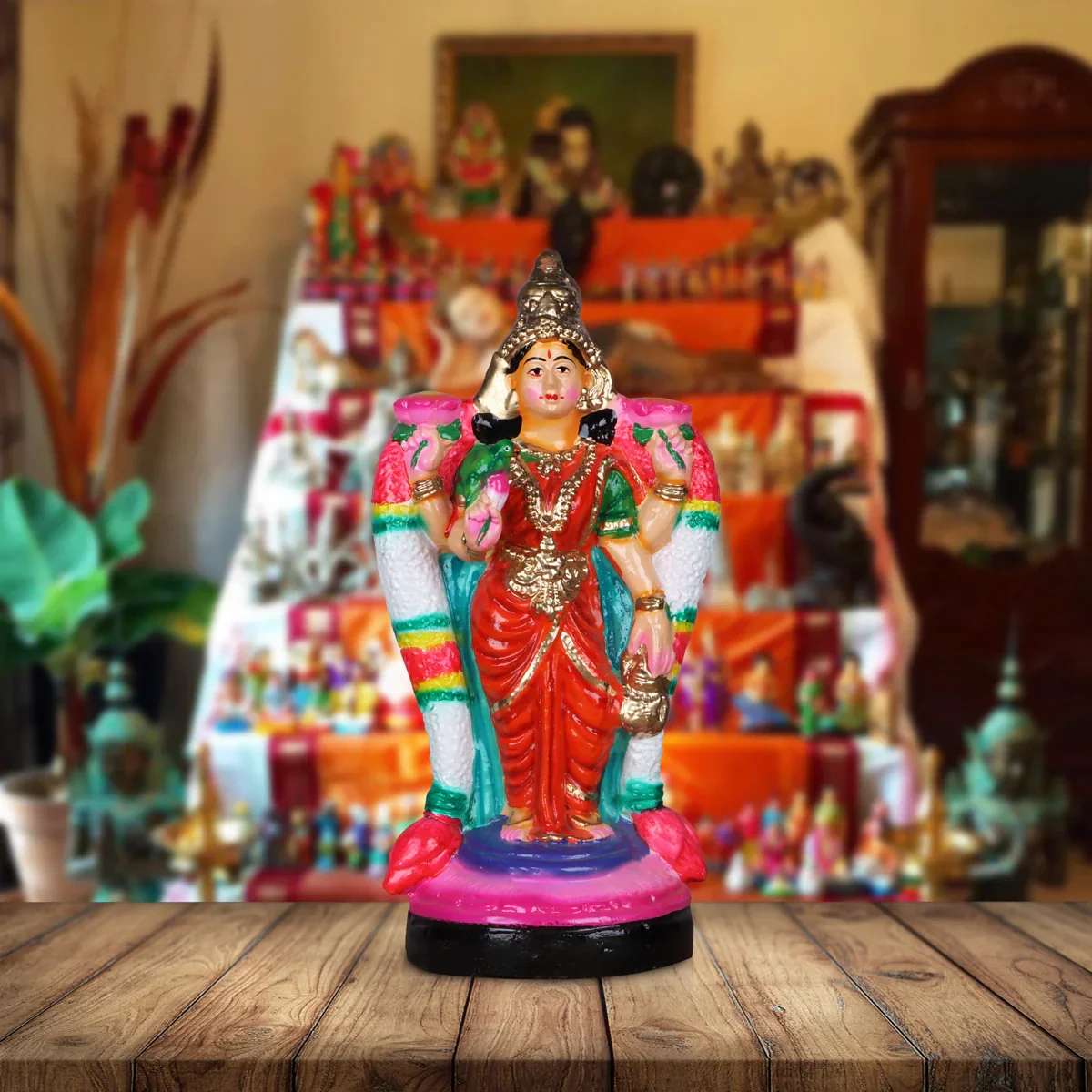 Kasi Vishalakshi Clay Golu Bommai - 16 Inches | Giri Golu Doll/ Navaratri Golu Bomma/Gombe/Bommai - Image 5