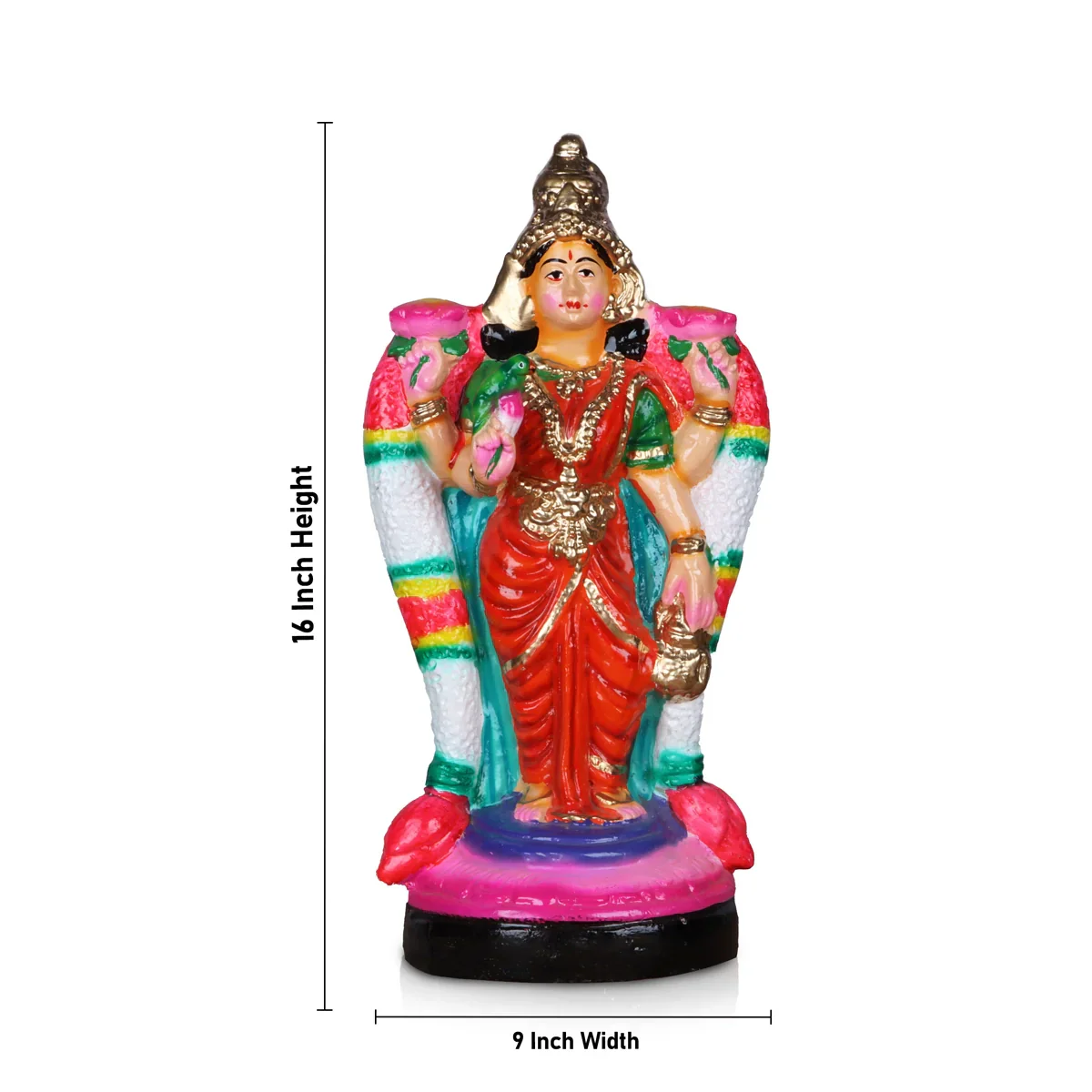 Kasi Vishalakshi Clay Golu Bommai - 16 Inches | Giri Golu Doll/ Navaratri Golu Bomma/Gombe/Bommai - Image 6