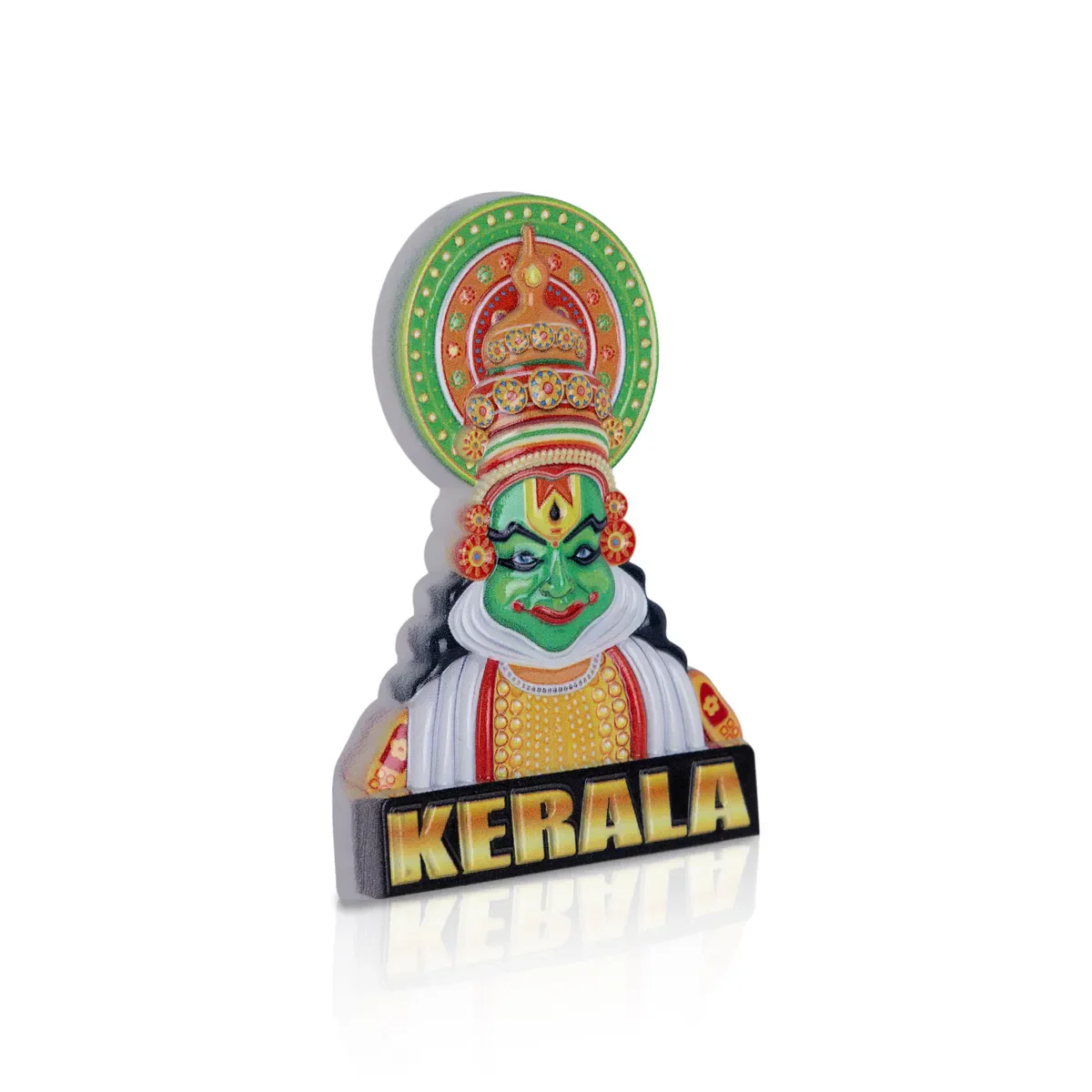 Kathakali Head Fridge Magnet - 3 X 2 Inches | Photo Magnet/ Kathakali Face Picture Magnet For Home Decor - Image 2